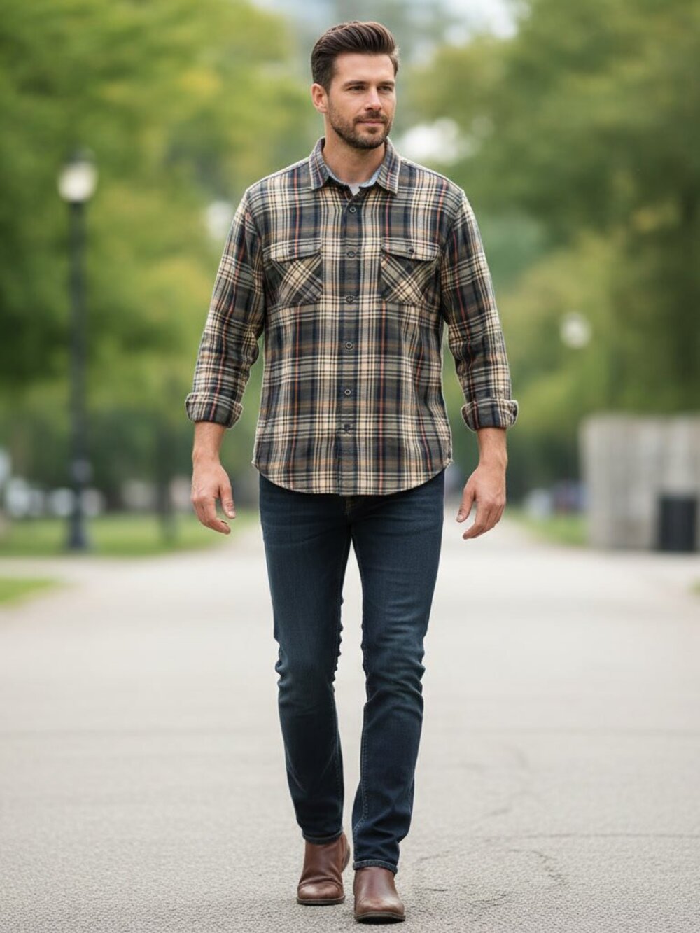 Tailor Vintage LuxePerformance Plaid Flannel Shirt XL